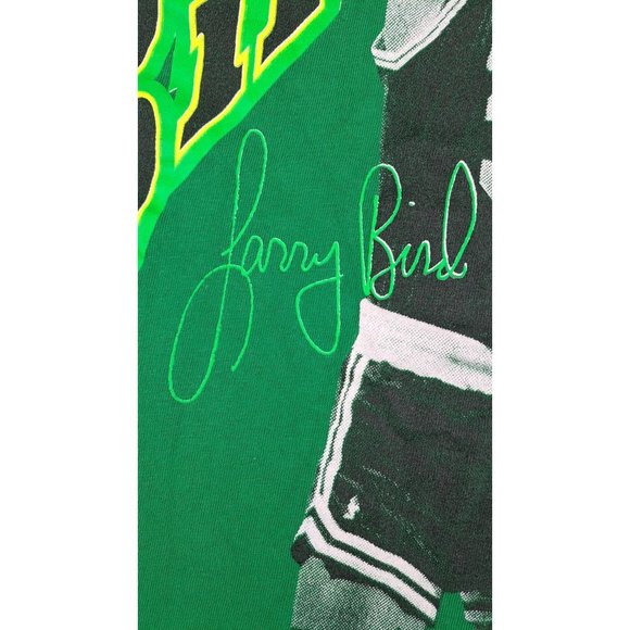Vintage Larry Bird T-shirt Boston Celtics Green Starter 1989 Basketball Legend - Picture 9 of 14